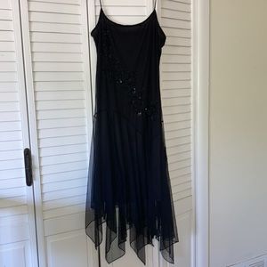 Vintage Black Beaded Dress